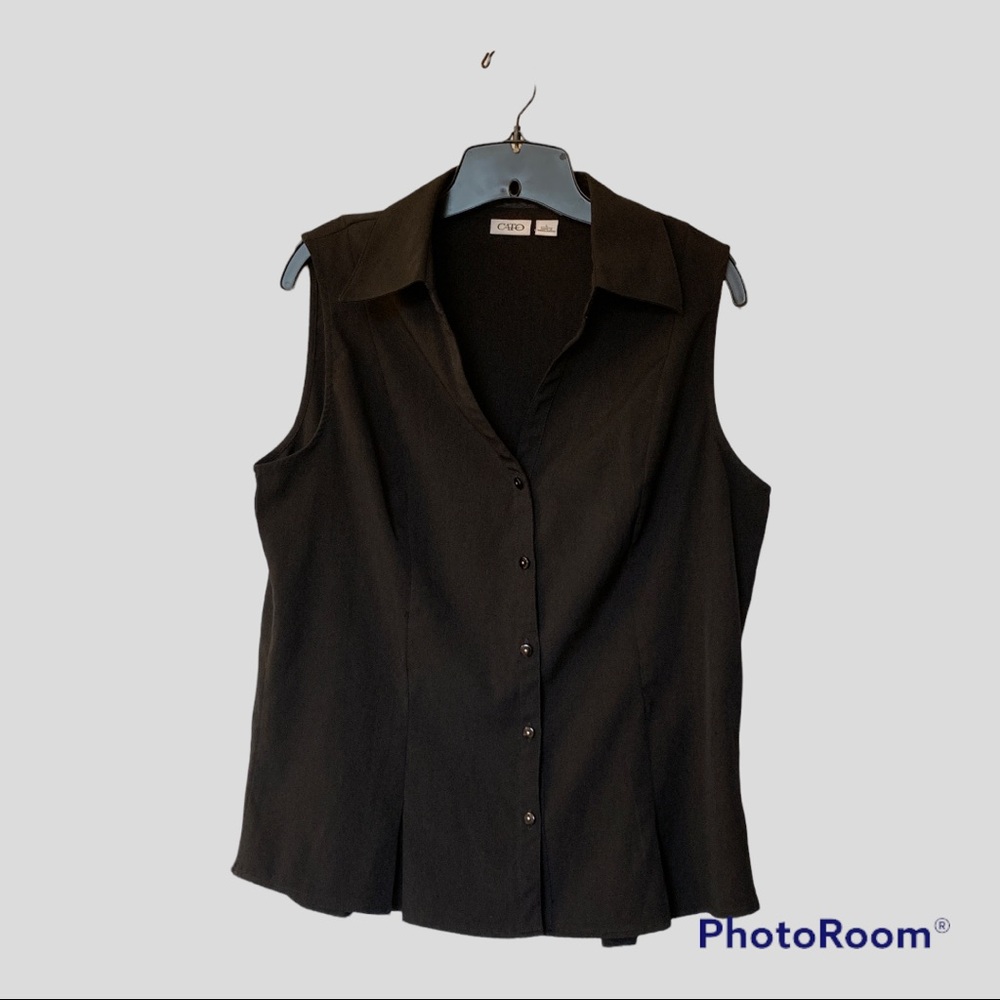 Cato Black Sleeveless Top Size Large